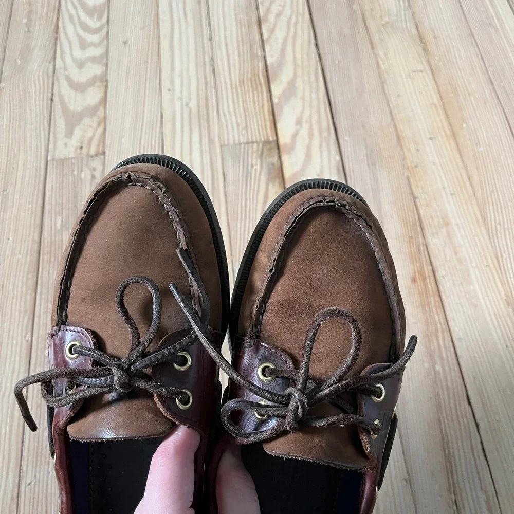 Sperry Top-Sider Boat Shoes Mens 8M Brown Leather Authentic Original 0195412